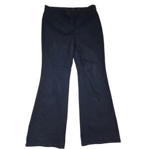 Anne Klein Dark Blue Stretch Cotton Bootcut  Pull-On | Size L